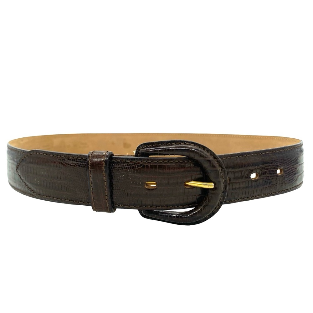 Banana Republic Women’s Brown Leather Crocodile Embossed Belt